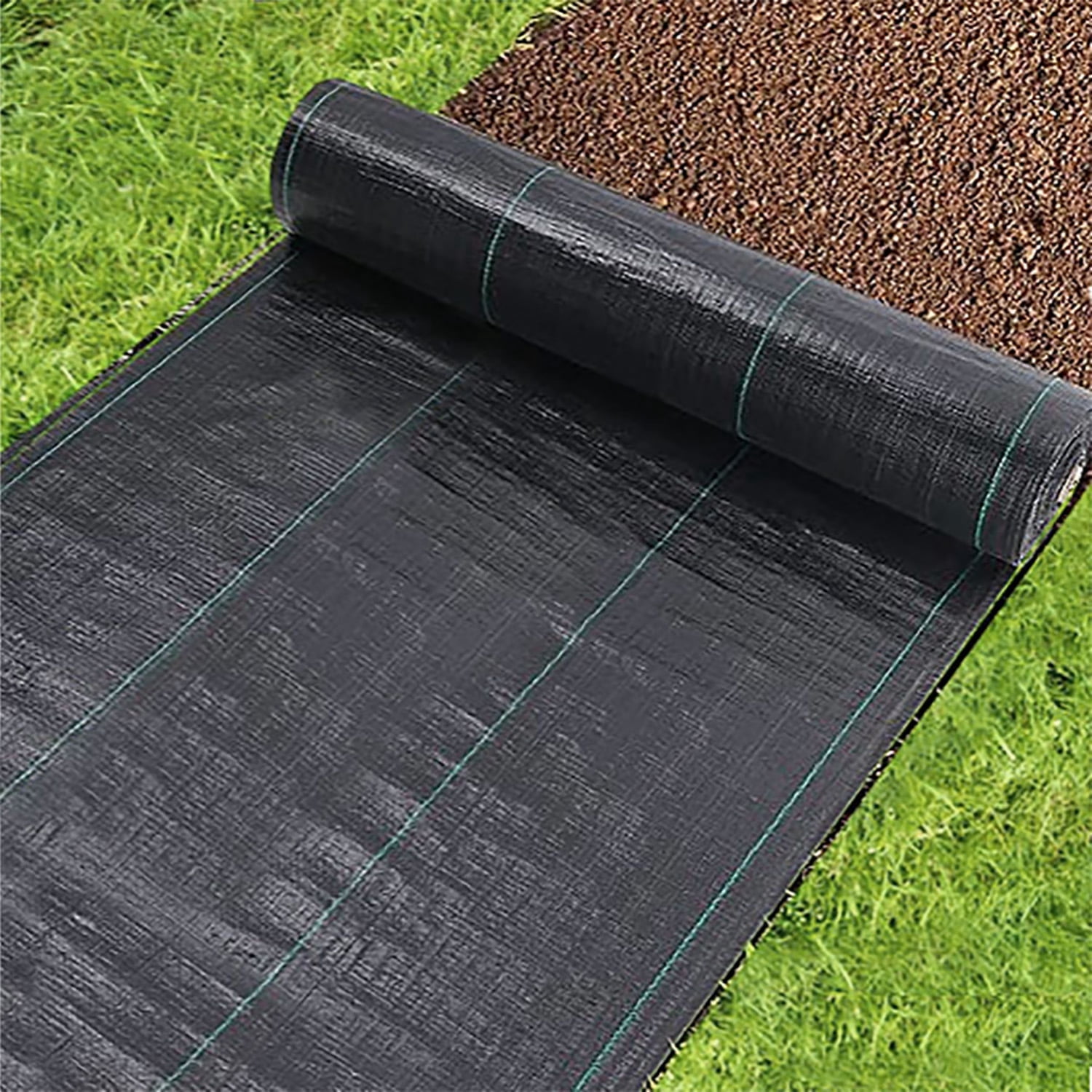 Goasis Lawn Black Weed Barrier 5 x 100ft Heavy Duty PP Woven Garden Landscape Fabric