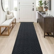 Goasis Lawn Non-Slip Washable Hallway Runner Rugs 3 ft X 8 ft, Grey