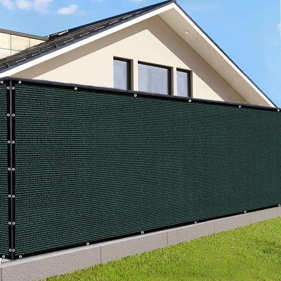Goasis Lawn Privacy Fence Screen 4 x 400 ft Shade Cover for Wall Garden Outdoor Back Yard, Dark Green