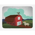 thumbnail image 1 of Goat Bath Mat, Rural Cultivated Farmland with Fresh Organic Crops and Bovine Animals Graphic Image, Plush Bathroom Decor Mat with Non Slip Backing, 29.5" X 17.5", Multicolor, by Ambesonne, 1 of 2