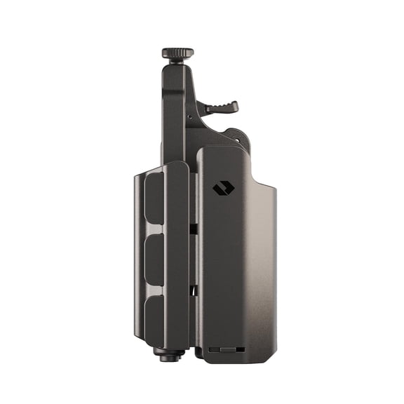 T40X Compatible with Glock 23 Left Handed Holster with Light OWB Level II Retention, Light Bearing MOLLE Holster