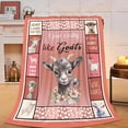 thumbnail image 1 of Goat Blanket Soft Cozy Sheep Plush Throw Blanket Super Warm Fleece Fuzzy Bedding Blanket Goat Sheep Gifts for Kids Girls Boys Women Bed Decor Stuff 60"X80", 1 of 6
