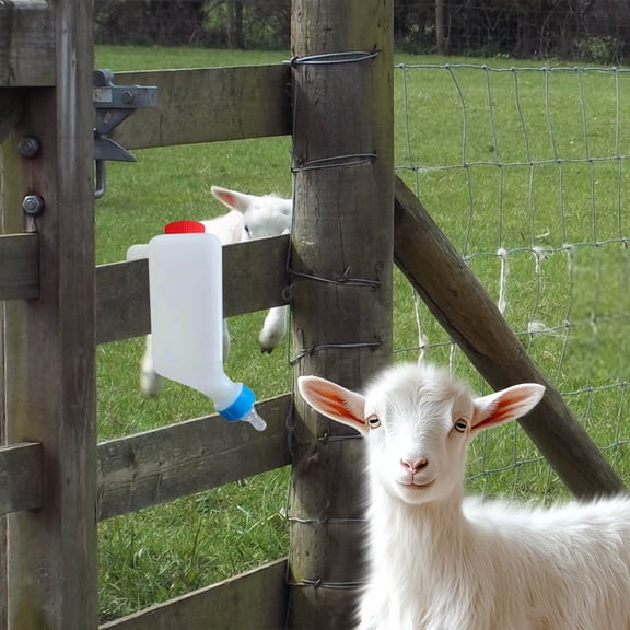 Goat Bottles for Feeding Baby Goats 800ml Baby Bottles Goat Bottle Upside Down Soft Nipple Plastic Milk Feeder Bottle Baby Goat Supplies Little Goat Calf Sheep Nursing Bottle with Handle