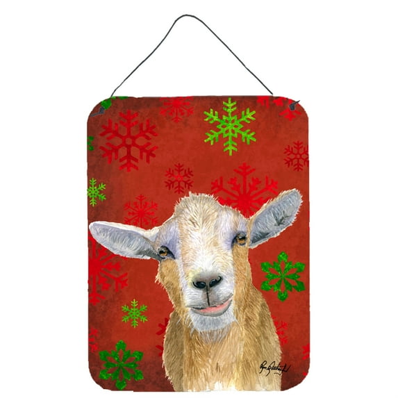 Goat Candy Cane Holiday Christmas Wall or Door Hanging Prints