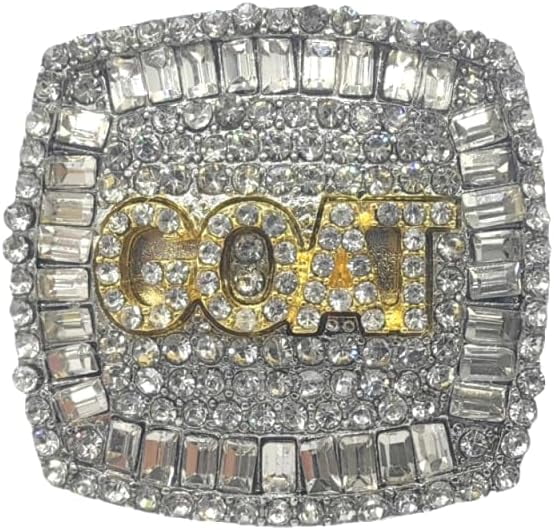 Goat Championship Rings Award Trophy Greatest of All Time Gift for Tournament and League Champion Winner