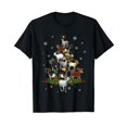 thumbnail image 1 of Goat Christmas Tree Snow Funny Goat Xmas Gift T-Shirt Black Tee, 1 of 5