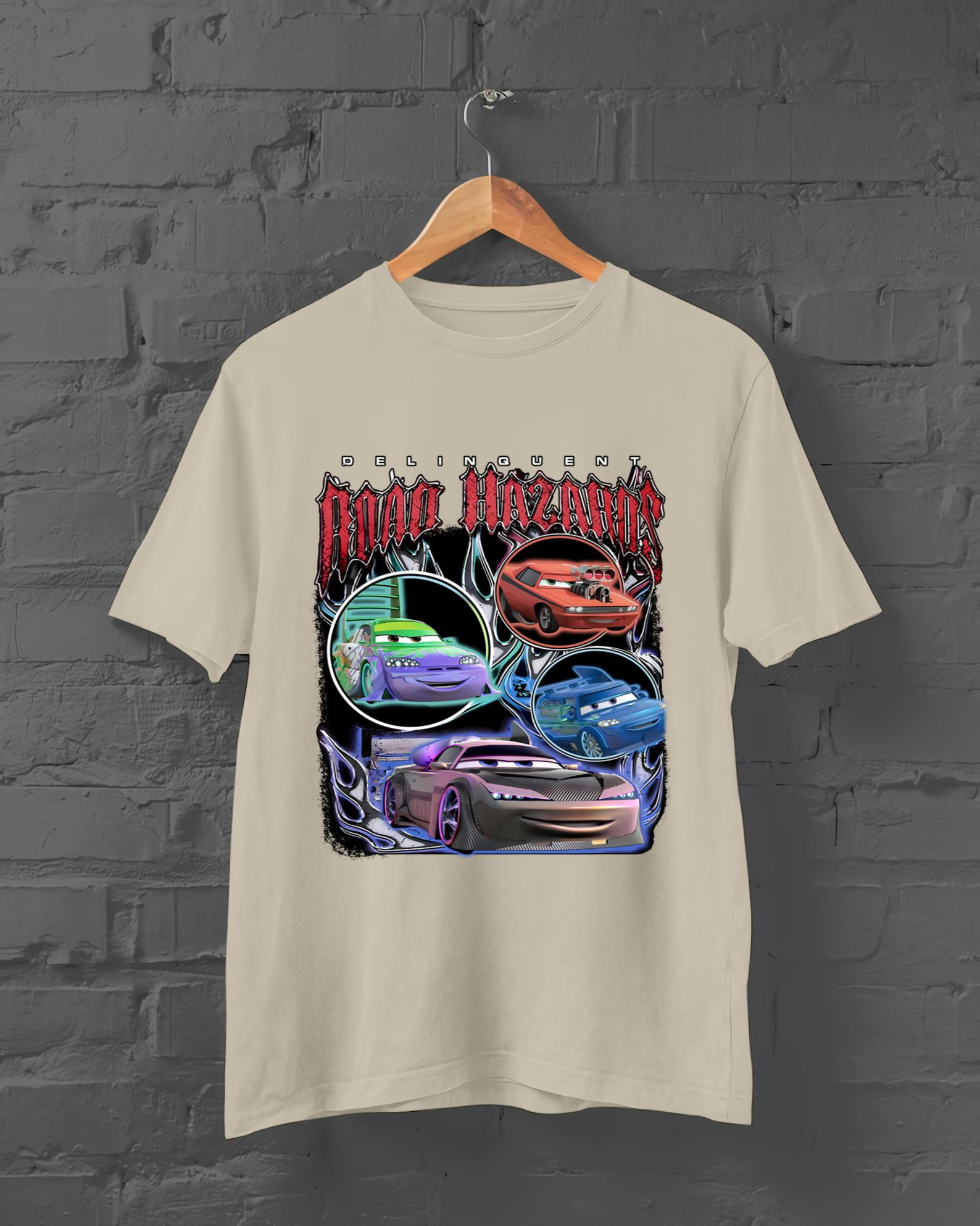 【Crazy Car Wash Crew】24SS★ DICKY T-SHIRTS Goat Crew - Pixar Cars Delinquent Road Hazards Vintage T