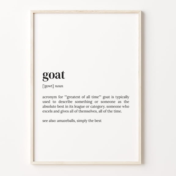 Goat Definition Dictionary Poster Unframed Paper Print