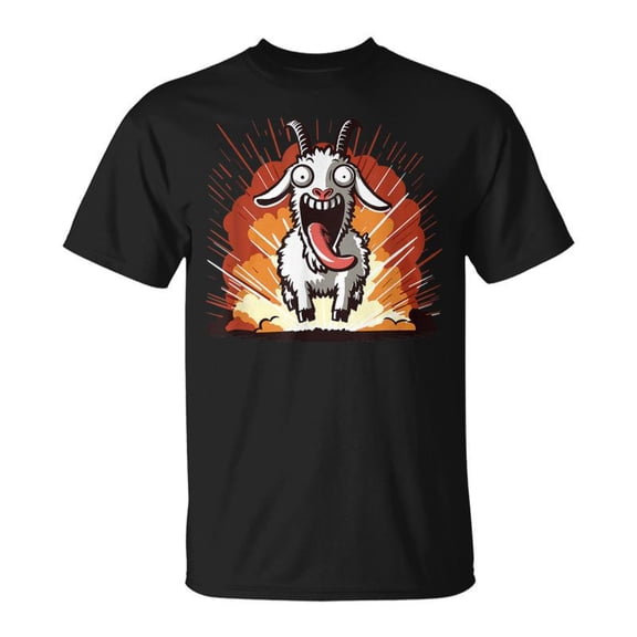Goat Explosion Chaos Simulator Funny Video Game Gamer Humor Gift Unisex T-Shirt, for men & women, up to size 5XL
