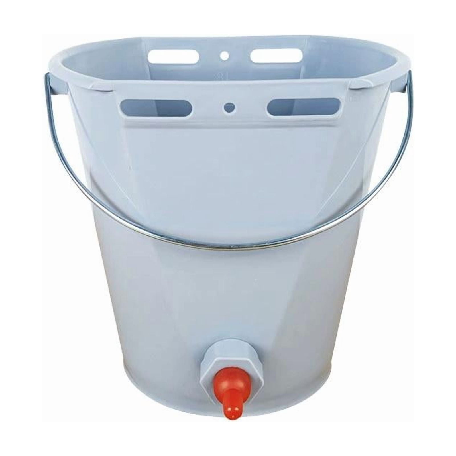 Goat Feeder with Nipple 8L Baby Bottle Bucket for Lambs & Calves 1/3/5 Mouth Sheep Milk Feeder & Plastic Feed Trough Multi-Animal Livestock Nursing Bucket with Scale & Handle