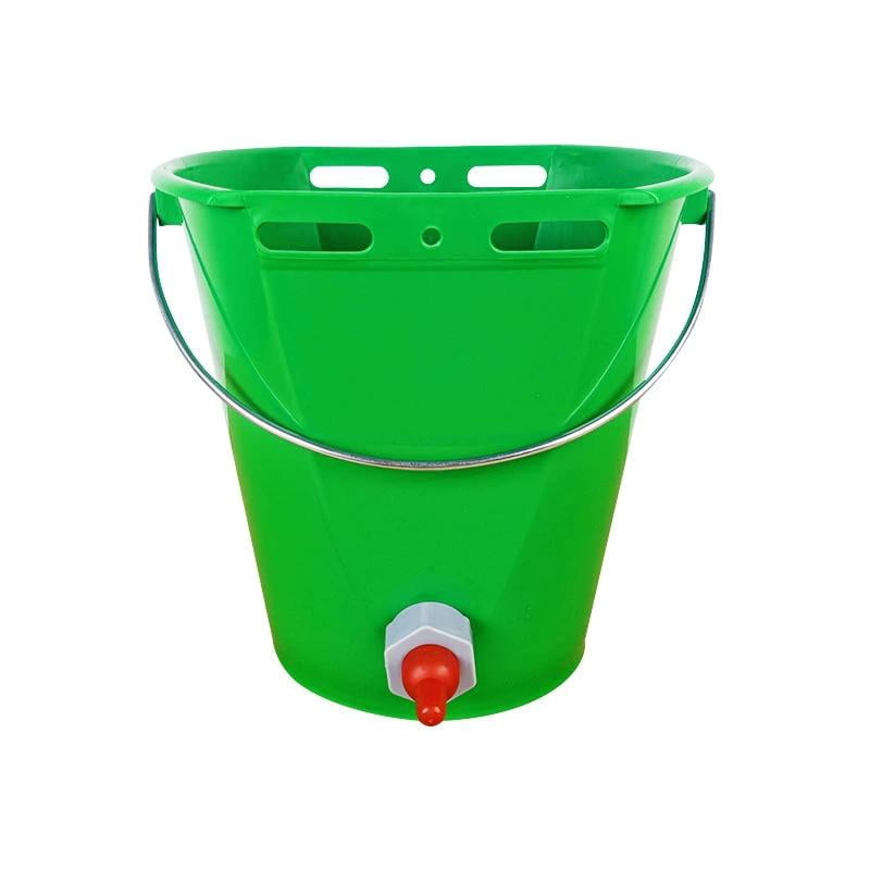Goat Feeder with Nipple 8L Baby Bottle Bucket for Lambs & Calves 1/3/5 Mouth Sheep Milk Feeder & Plastic Feed Trough Multi-Animal Livestock Nursing Bucket with Scale & Handle