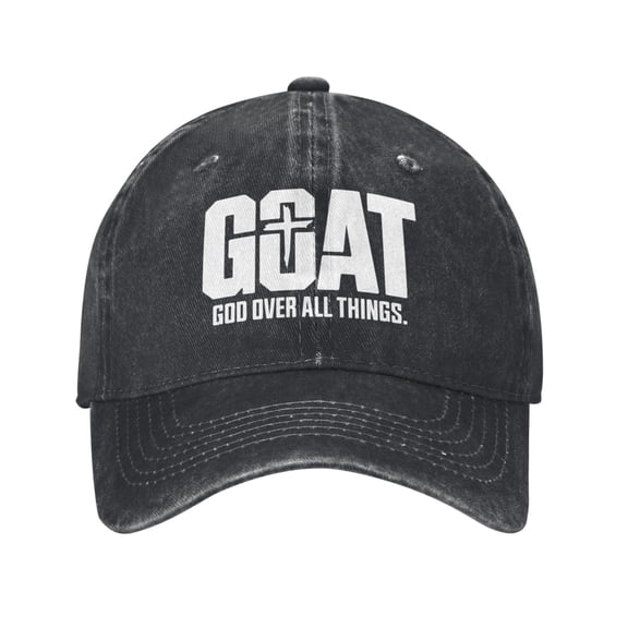 Goat God Over All Things Cowboy Hat Baseball Hat Trucker Hat For Men Women Retro Denim Hats Baseball Cap Dad Hat