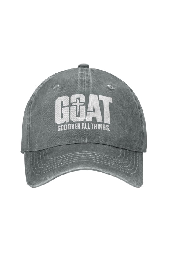 Goat God Over All Things Cowboy Hat Baseball Hat Trucker Hat For Men Women Retro Denim Hats Baseball Cap Dad Hat