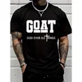 thumbnail image 1 of Goat God Over All Things Jesus Christian Printed T-Shirt, 1 of 2