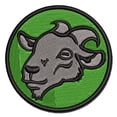 thumbnail image 1 of Goat Head Applique Multi-Color Embroidered Iron-On Patch - 2.5 Inch Small, 1 of 5