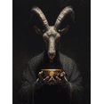 thumbnail image 1 of Goat Head Symbolism Dark Art Canvas Print Wall Art for Living Room Office Study Apartment, 1 of 8