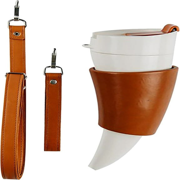 Goat Horns Coffee Mug, Creative Horn Coffee Cup 230ml Stainless Steel Vacuum Cup Mug For Tea Coffee, Leak-proof Travel Bottles Coffee Cups With Rope