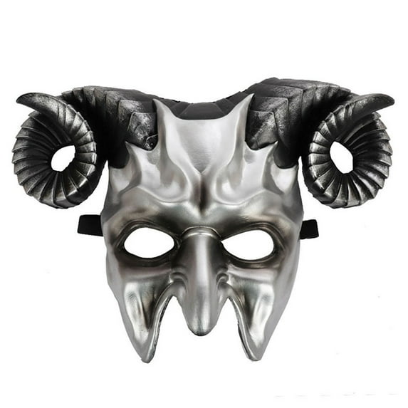 Goat Horns Devil Mask Masquerad Animal Cosplay Adult Half Face Masquerade Mask Headwear for Halloween Party