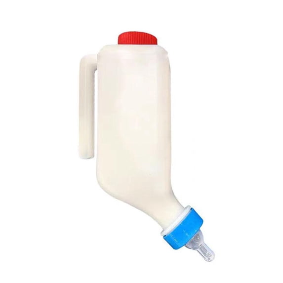 Goat Milk Feeding Bottle with Soft Nipple - 500ml & 800ml Plastic Lamb Feeder for Baby Goats, Calves, Piglets, Puppies, Kittens
