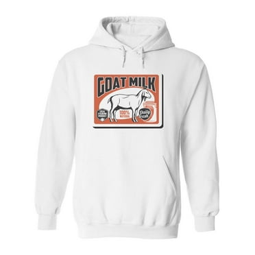 Goat Milk  Hoodie Men -Image by Shutterstock, Male Small