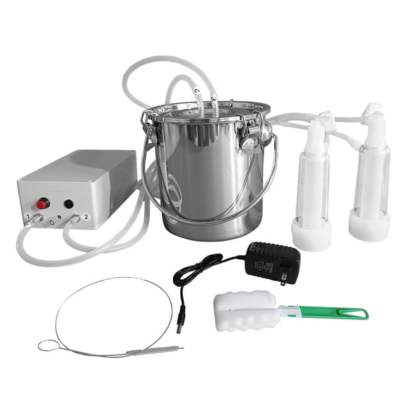 Goat Milker | Automatic Breast Pump | Efficient & Gentle On Animals, Food Grade Milk Bucket 3L, Pulsating Vacuum Pump For Dairy Farms