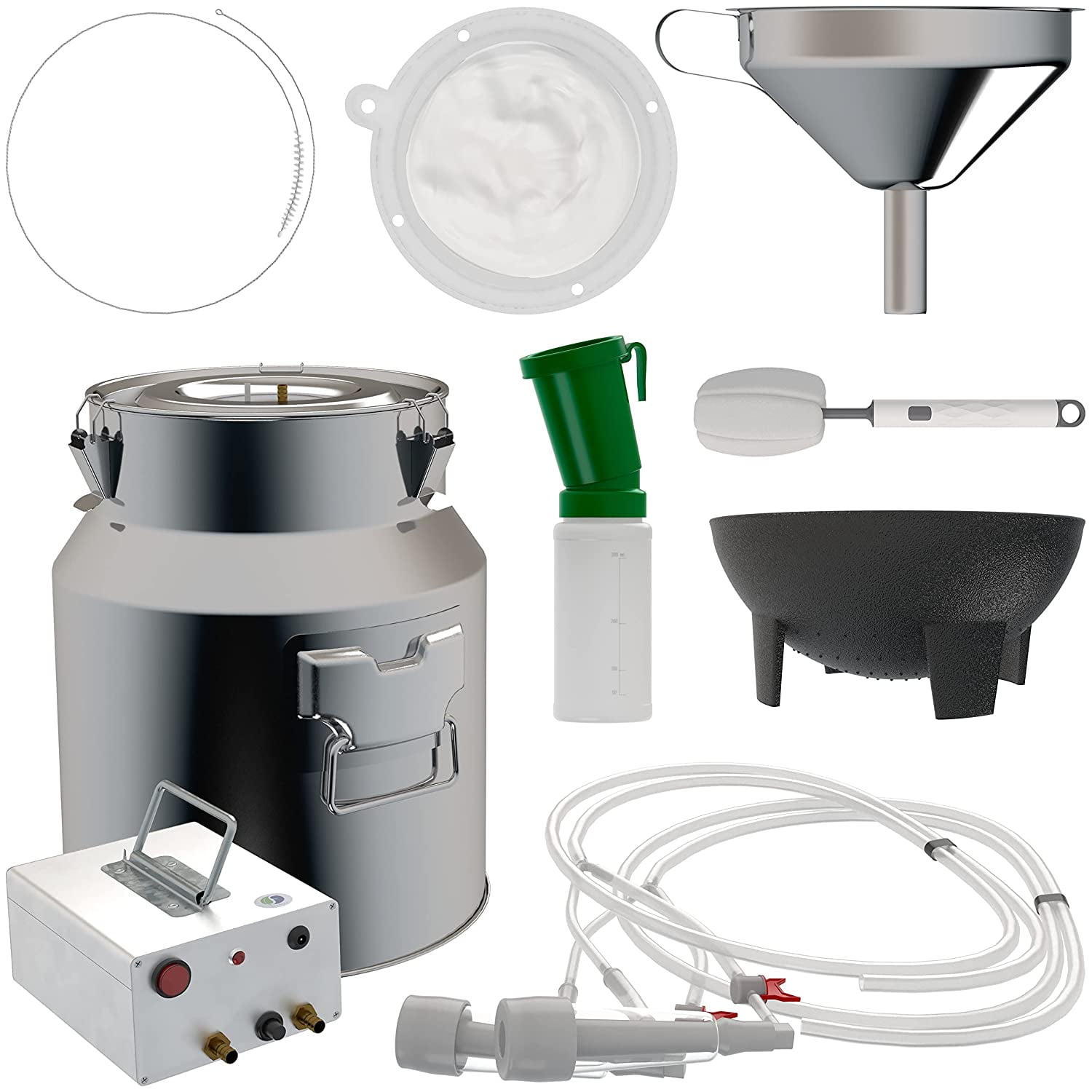 Goat milking machine 14l electric vacuum pulsation pump milker 2 in 1