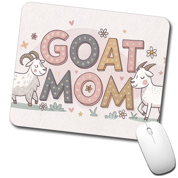 Goat Mom Cute Funny Mouse Pad Low Profile Gaming Mat