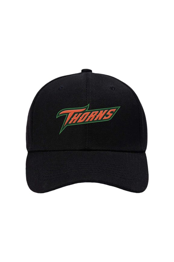 Goat Movie Theme Baseball Cap "Thorns" Team Logo Peaked Cap Adjustable Hat For Outdoor Sports & Sun Protection(Black-Pattern A)