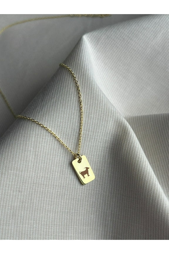 Goat Necklace • 925 Silver Jewelry • Funny Necklace • 14K Gold Plated • Minimalist Jewelry • Pendant for Farmer • Farm Animal Gifts