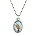 thumbnail image 1 of Goat On Mountain Top Antiqued Oval Charm Pendant with Chain, 1 of 3