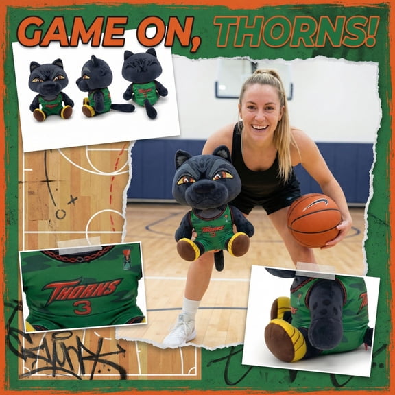 Goat Plush Thorns Jett Plush Toys 9.8 Inch Adorable Soft Leopard Stuffed Doll Perfect New Year Gifts