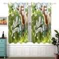 thumbnail image 1 of Goat Sheep Summer Greed Black Out Curtains Aesthetic for Bedroom Living Room Sliding Glass Doors Kitchen Windows 2 panels set, 1 of 5