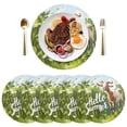 thumbnail image 1 of Goat Sheep Summer Greed Black Round Placemats Plate Mats 15 Inch Non-Slip Heat Resistant Washable PVC Set Indoor for Kitchen Dining Table 1PC, 1 of 6