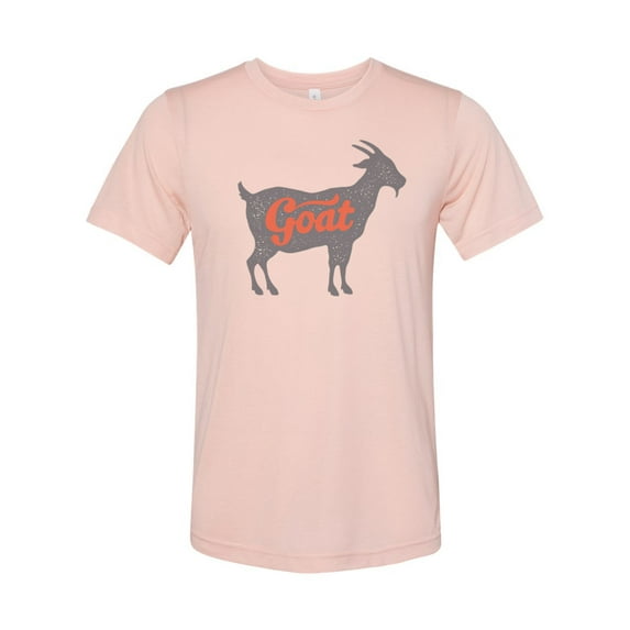"Goat Shirt, Goat, Unisex, Soft Bella Canvas, Sublimation, Goat Tee, Gift For Him, Greatest Of All Time, Goat Apparel, Gift For Her, Sports, Peach, LARGE"