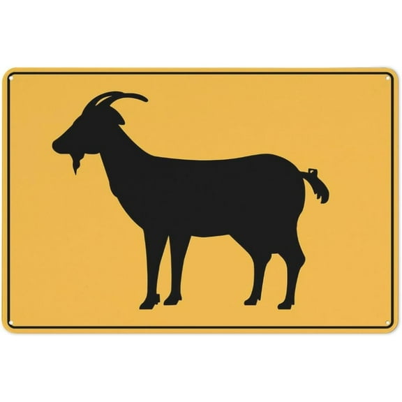 Goat Sign Sign, 8 X 12 Grade Reflective Sheeting Rust Free Aluminum, Weather Resistant, Waterproof, Easy To Mount