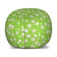 thumbnail image 1 of Goat Storage Toy Bag Chair, Pattern with Graphic Goat Herd Grazing on Green Meadow Full of Daisies Print, Stuffed Animal Organizer Washable Bag, Large Size, Pearl Tan Lime Green, by Ambesonne, 1 of 3