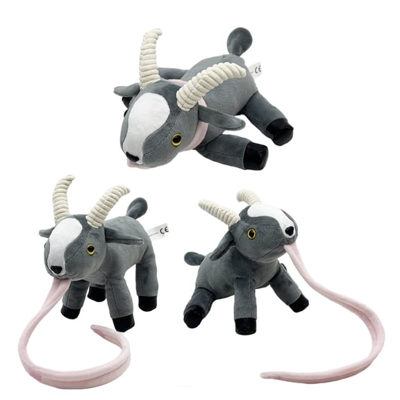 Goat Stuffed Animal - 8.66 Inch Goat Simulator Plush with Long tongueCute Goat Plush Toy Gift for Game Fans