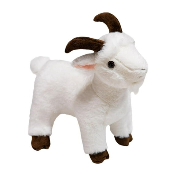Goat Stuffed Animal - Ideal for Playtime Adventures - Perfect for Birthdays or Just Because - White 11.8 Inches