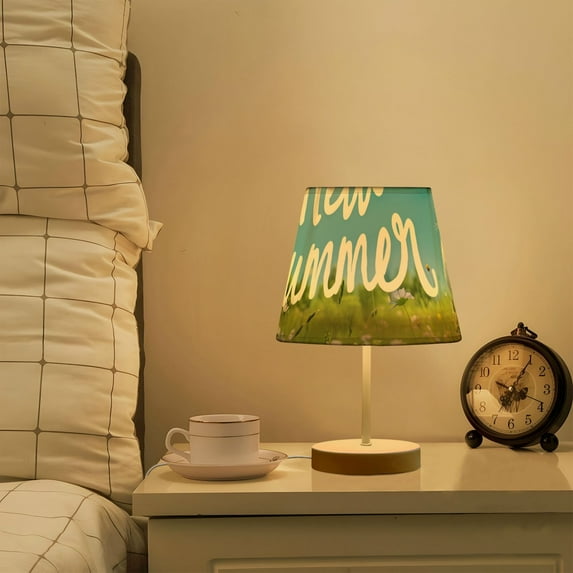 Goat Summer Sheep Greed LED Desk Lamp Table Lamp USB Bedside Nightstand Small Lamp for Bedroom Living Room Kids Room