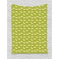thumbnail image 1 of Goat Tapestry, Famland Characters Sleeping and Running on Ornamental Background, Wall Hanging for Bedroom Living Room Dorm Decor, 40W X 60L Inches, Apple Green Beige and Brown, by Ambesonne, 1 of 2