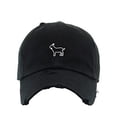thumbnail image 1 of Goat Vintage Baseball Cap Embroidered Cotton Adjustable Distressed Dad Hat Black, 1 of 1