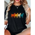 thumbnail image 1 of Goat Vintage Farm Animal Graphic Tee，Color lamb printing，Casual Short Sleeve T-Shirt Tops，Funny，cotton，black，S-5XL, 1 of 1