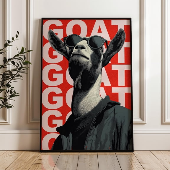 Goat Wall Art Poster Vintage Style Wall Decor Physical Poster Home Wall Art , Poster Print Only