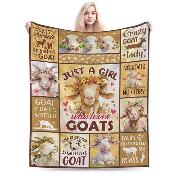 Goats Blanket for Women, Blanket for Goat Lovers 60x50