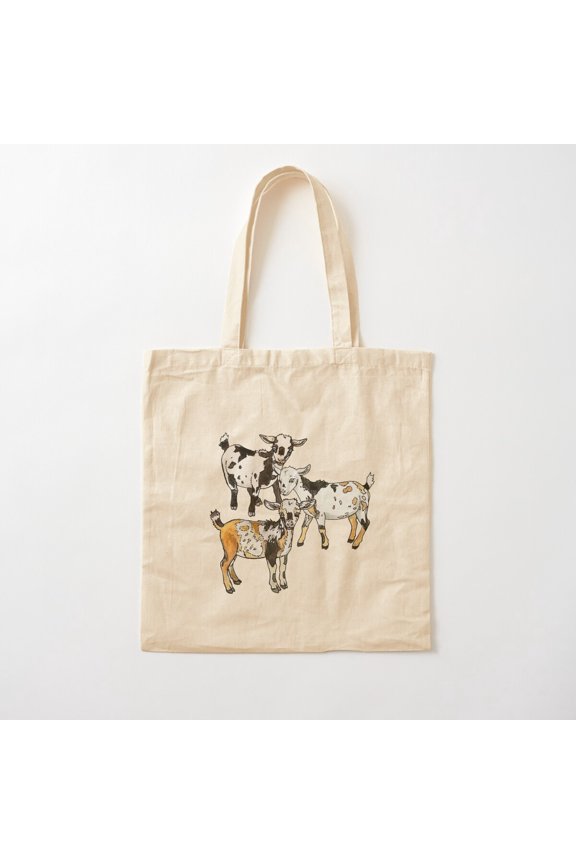 Goats Canvas Version 3 Canvas Tote Bags, Reusable Shopping Bag
