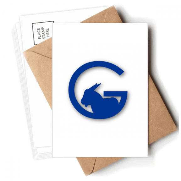 Goats Watch Grassland Art Deco  Fashion Postcards Envelopes Blank Note Cards Mailing