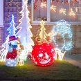 Goattoy 24in Inflatable Christmas Balls Outdoor Clearance,Red Luminous