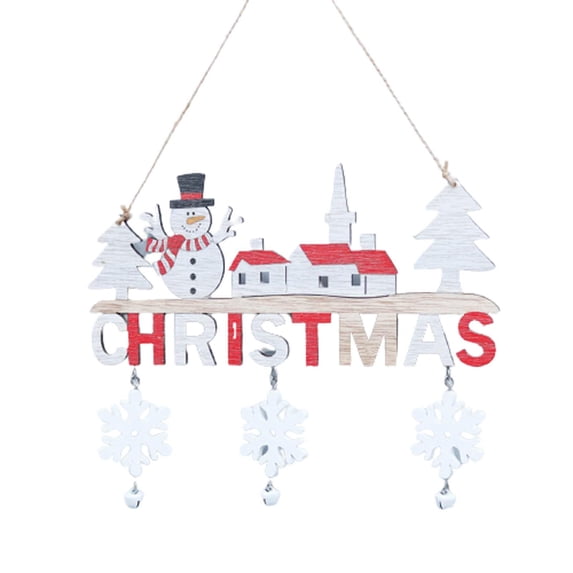 Christmas Tree Ornaments,Creative Wooden Craft Door Hanging,Xmas Tree Decor Gift for Indoors Home Party Decor