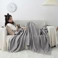 thumbnail image 1 of Goattoy Gray Throw Blanket for Couch Cold Throw Blanket for Sleeping Room Home Dorm Decor Cotton 39"x59", 1 of 6