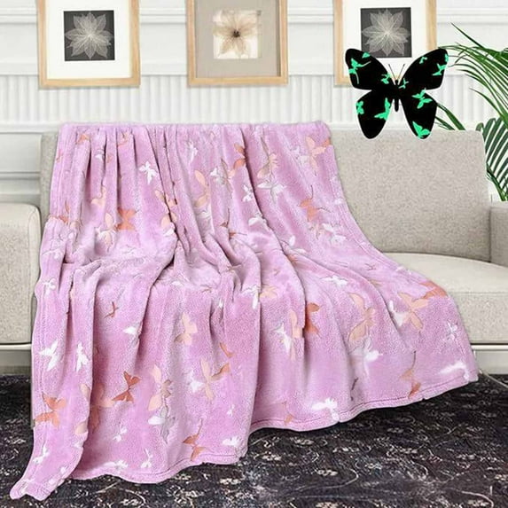 Goattoy Pink Throw Blanket for Couch Cute Throws for G-irls B-oys Teacher Gifts Birthday Gifts for Women Men Mom Polyester 39"x59"